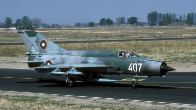 Photo ID 60090 by Joop de Groot. Bulgaria Air Force Mikoyan Gurevich MiG 21bis SAU, 407
