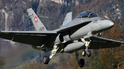 Photo ID 60293 by Ales Hottmar. Switzerland Air Force McDonnell Douglas F A 18D Hornet, J 5235