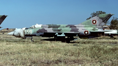 Photo ID 61520 by Carl Brent. Bulgaria Air Force Mikoyan Gurevich MiG 21bis LASUR, 559
