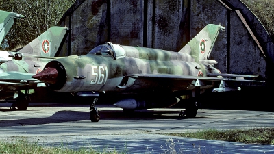 Photo ID 61519 by Carl Brent. Bulgaria Air Force Mikoyan Gurevich MiG 21bis LASUR, 561