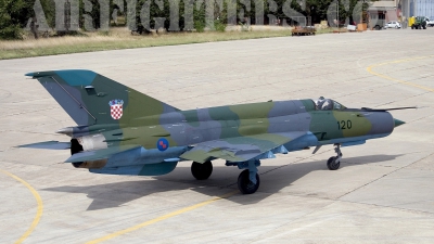 Photo ID 8472 by Chris Lofting. Croatia Air Force Mikoyan Gurevich MiG 21bisD, 120