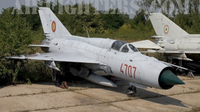 Photo ID 8493 by Chris Lofting. Romania Air Force Mikoyan Gurevich MiG 21PFM, 4707