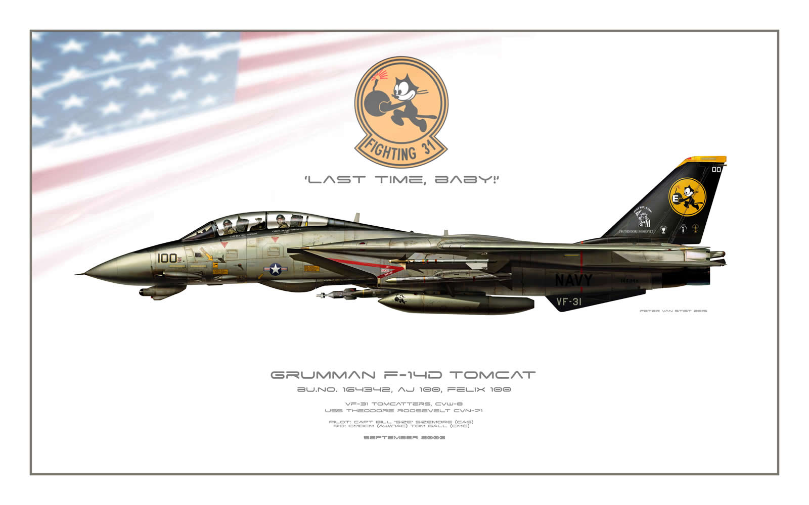 VF-31 CAG Bird 2006 Scheme F-14 Tomcat Profile