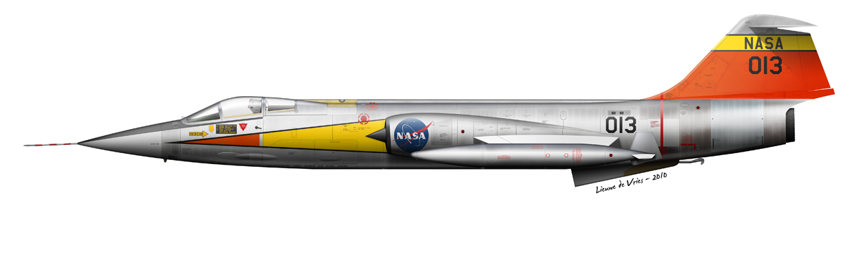 profile of NASA F-104N Starfighter 013