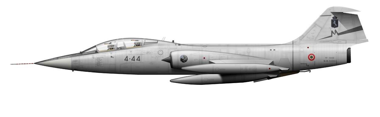 profile of Italian TF-104G Starfighter, MM54553