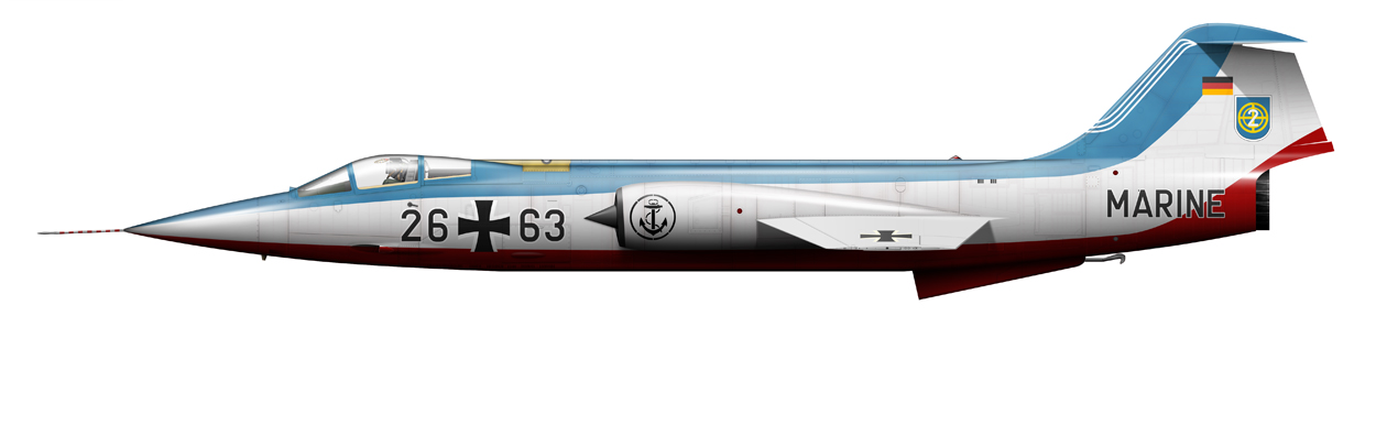 profile of German Navy F-104G Starfighter, 26+63