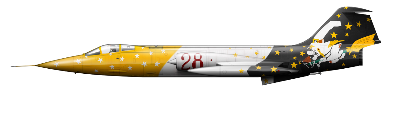 profile of Italy Air Force F-104G MM6579 Witch