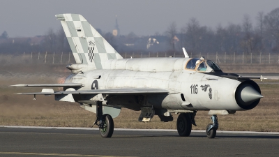 Photo ID 283393 by Chris Lofting. Croatia Air Force Mikoyan Gurevich MiG 21bisD, 116