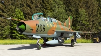 Photo ID 158471 by Thomas Ziegler - Aviation-Media. East Germany Air Force Mikoyan Gurevich MiG 21UM, 206