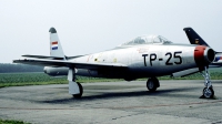 Photo ID 29322 by Joop de Groot. Netherlands Air Force Republic F 84E Thunderjet, K 6