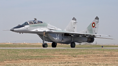 Photo ID 80171 by Niels Roman / VORTEX-images. Bulgaria Air Force Mikoyan Gurevich MiG 29UB 9 51, 14