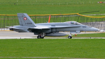 Photo ID 84858 by Martin Thoeni - Powerplanes. Switzerland Air Force McDonnell Douglas F A 18C Hornet, J 5022