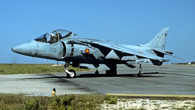 Photo ID 86385 by Carl Brent. Spain Navy McDonnell Douglas AV 8B Harrier II, VA 1A 17