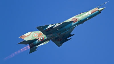 Photo ID 86709 by Anton Balakchiev. Bulgaria Air Force Mikoyan Gurevich MiG 21bis, 114