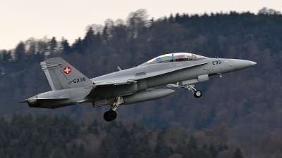 Photo ID 88572 by Martin Thoeni - Powerplanes. Switzerland Air Force McDonnell Douglas F A 18D Hornet, J 5235