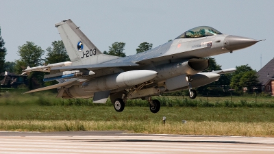 Photo ID 90848 by Jan Eenling. Netherlands Air Force General Dynamics F 16AM Fighting Falcon, J 203