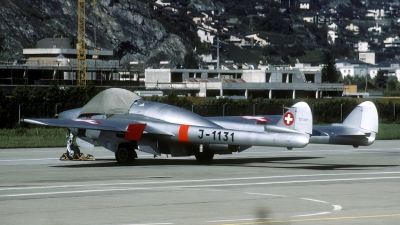 Photo ID 90617 by Joop de Groot. Switzerland Air Force De Havilland DH 100 Vampire FB 6, J 1131