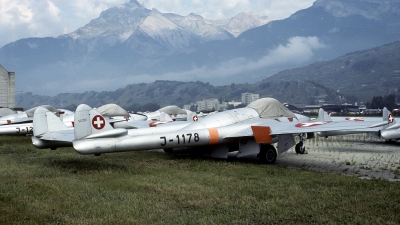 Photo ID 90807 by Joop de Groot. Switzerland Air Force De Havilland DH 100 Vampire FB 6, J 1178