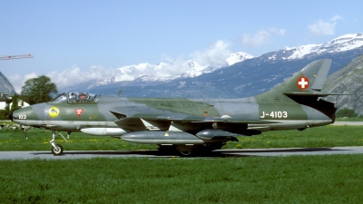 Photo ID 91305 by Joop de Groot. Switzerland Air Force Hawker Hunter F58A, J 4103