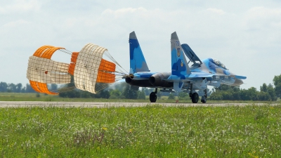 Photo ID 91778 by Medvedenko Oleg. Ukraine Air Force Sukhoi Su 27UB,  