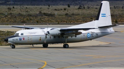 Photo ID 101048 by Lukas Kinneswenger. Argentina Air Force Fokker F 27 400M Troopship, TC 71