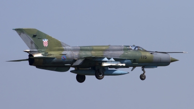 Photo ID 101231 by Chris Lofting. Croatia Air Force Mikoyan Gurevich MiG 21bisD, 115