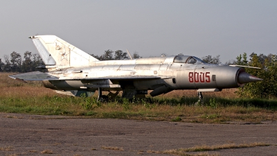 Photo ID 102203 by Carl Brent. Romania Air Force Mikoyan Gurevich MiG 21PFMA, 8005