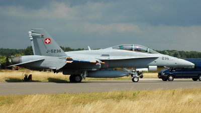 Photo ID 102901 by Radim Spalek. Switzerland Air Force McDonnell Douglas F A 18D Hornet, J 5236