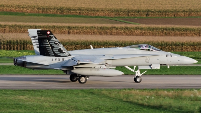 Photo ID 107698 by Karl-Heinz Krebs. Switzerland Air Force McDonnell Douglas F A 18C Hornet, J 5018