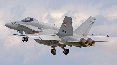 Photo ID 107791 by Martin Thoeni - Powerplanes. Switzerland Air Force McDonnell Douglas F A 18C Hornet, J 5026
