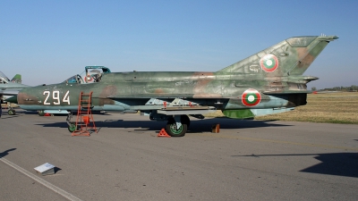 Photo ID 111037 by Stamatis Alipasalis. Bulgaria Air Force Mikoyan Gurevich MiG 21bis SAU, 294