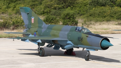 Photo ID 111806 by Chris Lofting. Croatia Air Force Mikoyan Gurevich MiG 21bisD, 108