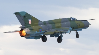 Photo ID 112357 by Chris Lofting. Croatia Air Force Mikoyan Gurevich MiG 21bisD, 120