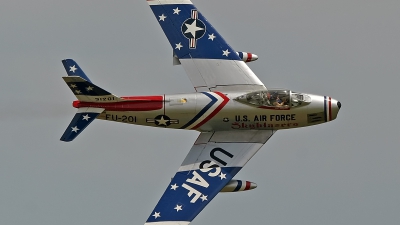 Photo ID 114313 by David F. Brown. Private Valiant Air Command North American F 86F Sabre, NX86FR