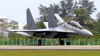 Photo ID 116825 by Carl Brent. Malaysia Air Force Sukhoi Su 30MKM Flanker, M52 11