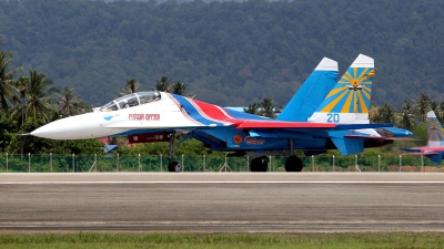 Photo ID 116819 by Carl Brent. Russia Air Force Sukhoi Su 27UB, 20 BLUE