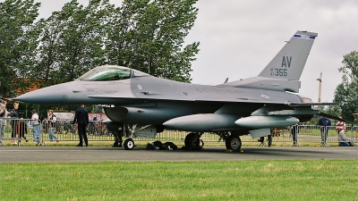 Photo ID 126602 by Jan Eenling. USA Air Force General Dynamics F 16C Fighting Falcon, 87 0355