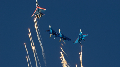 Photo ID 126837 by FEUILLIN Alexis. Russia Air Force Sukhoi Su 27UB, 20 BLUE