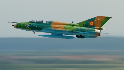Photo ID 127232 by FEUILLIN Alexis. Romania Air Force Mikoyan Gurevich MiG 21UM Lancer B, 9516
