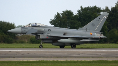 Photo ID 128781 by Jörg Pfeifer. Spain Air Force Eurofighter C 16 Typhoon EF 2000S, C 16 39