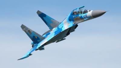 Photo ID 127919 by Jörg Pfeifer. Ukraine Air Force Sukhoi Su 27UB,  