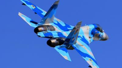 Photo ID 128735 by Milos Ruza. Ukraine Air Force Sukhoi Su 27UB,  