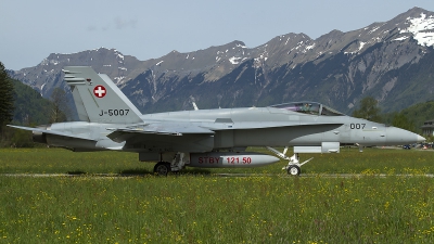 Photo ID 129328 by Thomas Ziegler - Aviation-Media. Switzerland Air Force McDonnell Douglas F A 18C Hornet, J 5007