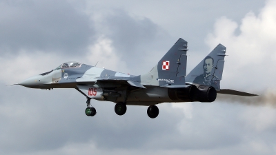 Photo ID 129312 by Lukas Kinneswenger. Poland Air Force Mikoyan Gurevich MiG 29A 9 12A, 105