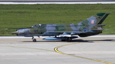 Photo ID 129838 by Chris Lofting. Croatia Air Force Mikoyan Gurevich MiG 21bisD, 121