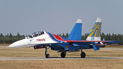 Photo ID 130048 by Niels Roman / VORTEX-images. Russia Air Force Sukhoi Su 27UB, 24 BLUE