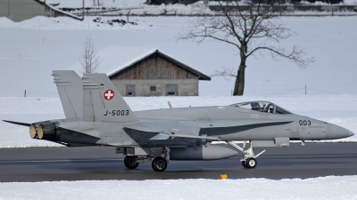 Photo ID 132168 by Sven Zimmermann. Switzerland Air Force McDonnell Douglas F A 18C Hornet, J 5003