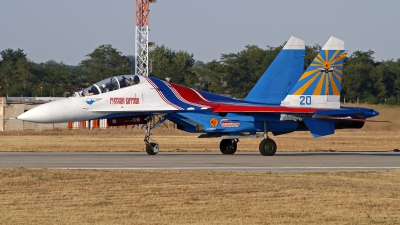 Photo ID 132295 by Niels Roman / VORTEX-images. Russia Air Force Sukhoi Su 27UB, 20 BLUE