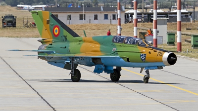 Photo ID 132342 by Niels Roman / VORTEX-images. Romania Air Force Mikoyan Gurevich MiG 21UM Lancer B, 176