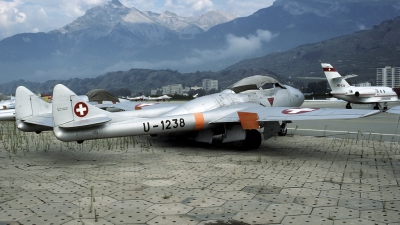 Photo ID 132696 by Joop de Groot. Switzerland Air Force De Havilland DH 115 Vampire T 55, U 1238